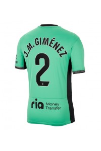 Atletico Madrid Jose Gimenez #2 Jalkapallovaatteet Kolmaspaita 2023-24 Lyhythihainen
